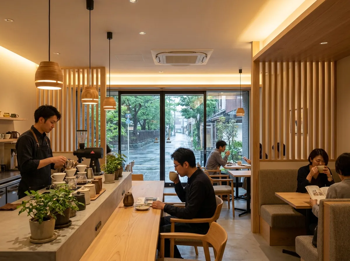 テーブル席のケーキ